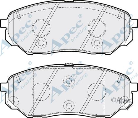 APEC PAD2080 - Brake Pad Set, disc brake car-mod.net