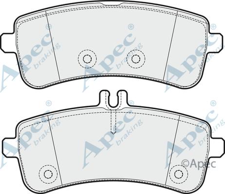 APEC PAD2023 - Brake Pad Set, disc brake car-mod.net