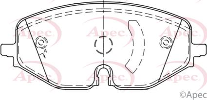 APEC PAD2334 - Brake Pad Set, disc brake car-mod.net