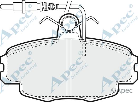 APEC PAD710 - Brake Pad Set, disc brake car-mod.net
