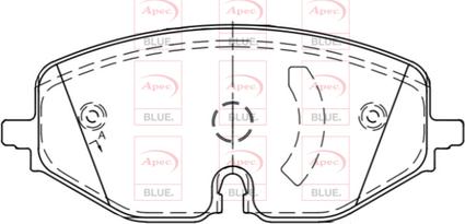 APEC PD3950 - Brake Pad Set, disc brake car-mod.net