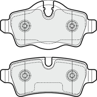 Akebono EUR1309 - Brake Pad Set, disc brake car-mod.net