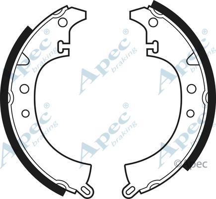 APEC SHU98 - Drum Brake Shoe Set car-mod.net