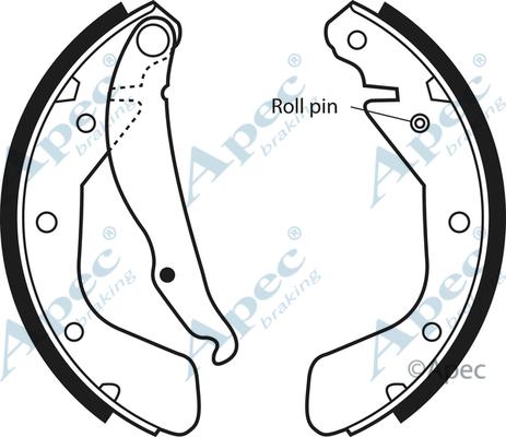 APEC SHU494 - Drum Brake Shoe Set car-mod.net