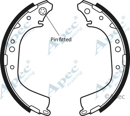 APEC SHU497 - Drum Brake Shoe Set car-mod.net