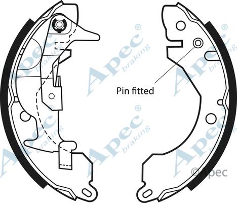 APEC SHU440 - Drum Brake Shoe Set car-mod.net