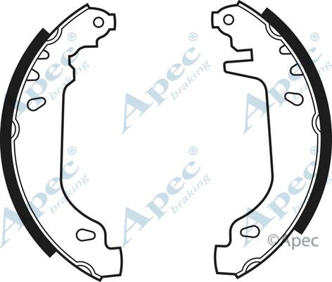 APEC SHU448 - Drum Brake Shoe Set car-mod.net