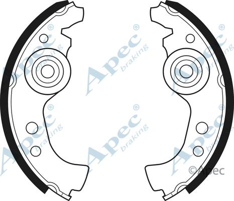 APEC SHU45 - Drum Brake Shoe Set car-mod.net