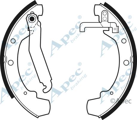 APEC SHU469 - Drum Brake Shoe Set car-mod.net