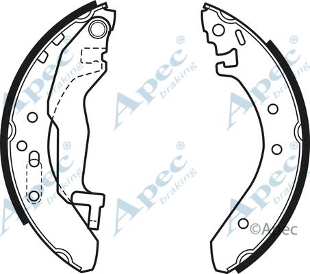 APEC SHU468 - Drum Brake Shoe Set car-mod.net