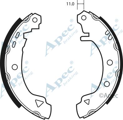 APEC SHU462 - Drum Brake Shoe Set car-mod.net