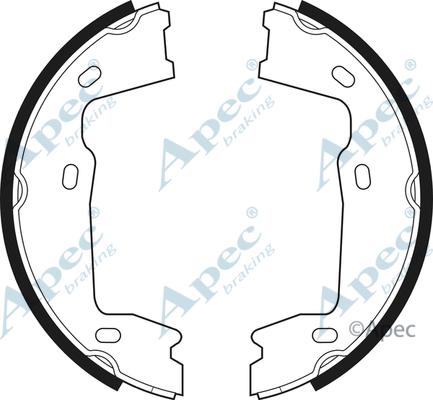 APEC SHU467 - Brake Shoe Set, parking brake car-mod.net