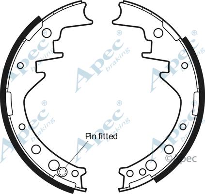 APEC SHU402 - Drum Brake Shoe Set car-mod.net