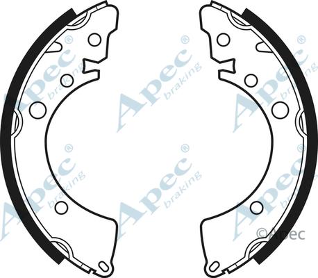 APEC SHU411 - Drum Brake Shoe Set car-mod.net