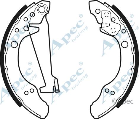 APEC SHU480 - Drum Brake Shoe Set car-mod.net