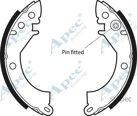 APEC SHU436 - Drum Brake Shoe Set car-mod.net