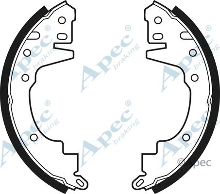 APEC SHU438 - Drum Brake Shoe Set car-mod.net