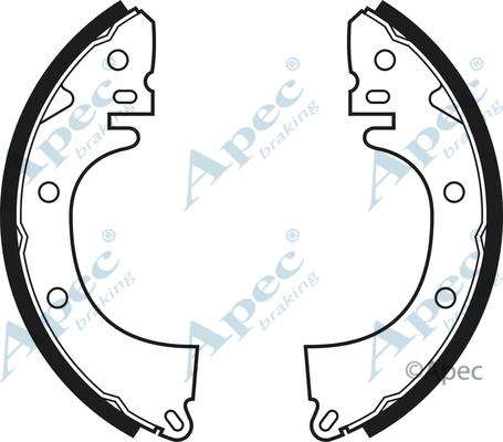 APEC SHU437 - Drum Brake Shoe Set car-mod.net