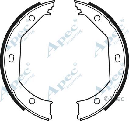 APEC SHU594 - Brake Shoe Set, parking brake car-mod.net