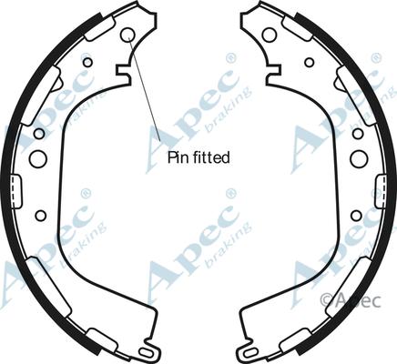 APEC SHU549 - Drum Brake Shoe Set car-mod.net