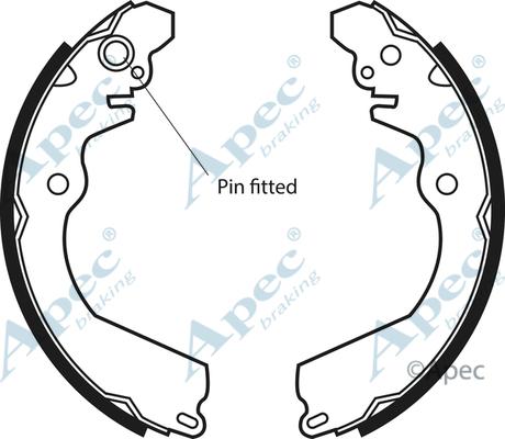 APEC SHU544 - Drum Brake Shoe Set car-mod.net