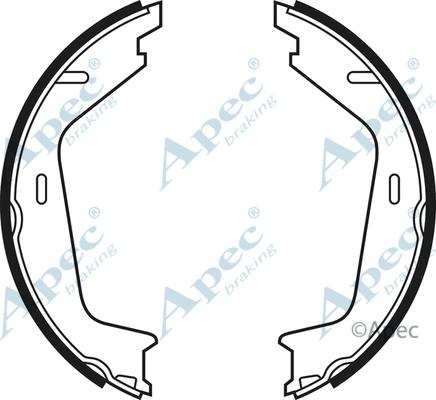 APEC SHU555 - Brake Shoe Set, parking brake car-mod.net