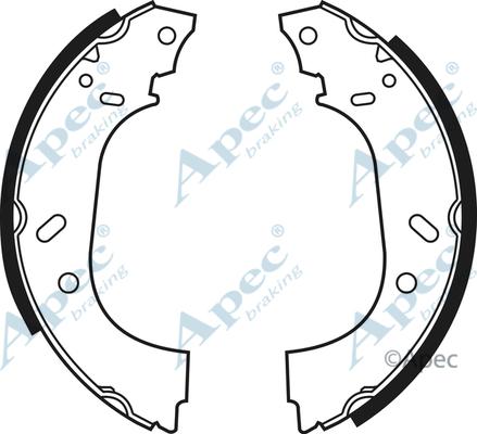 APEC SHU551 - Drum Brake Shoe Set car-mod.net