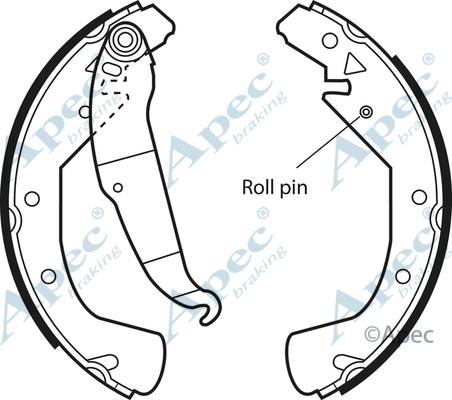 APEC SHU552 - Drum Brake Shoe Set car-mod.net