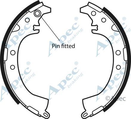 APEC SHU557 - Drum Brake Shoe Set car-mod.net