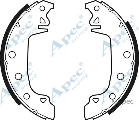 APEC SHU55 - Drum Brake Shoe Set car-mod.net
