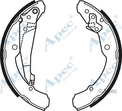 APEC SHU585 - Drum Brake Shoe Set car-mod.net