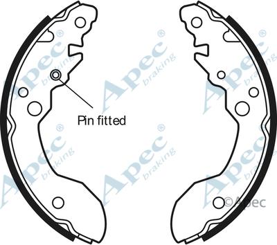 APEC SHU583 - Drum Brake Shoe Set car-mod.net