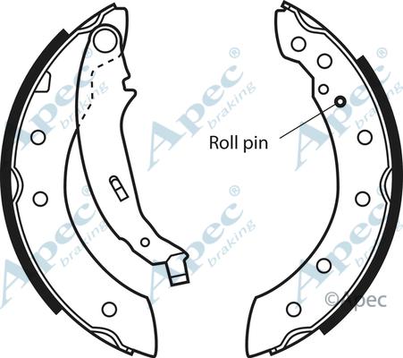 APEC SHU531 - Drum Brake Shoe Set car-mod.net