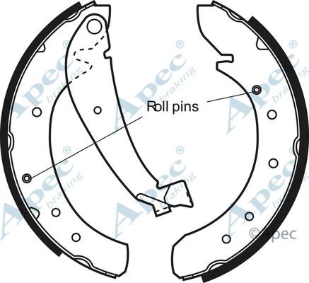 APEC SHU538 - Drum Brake Shoe Set car-mod.net