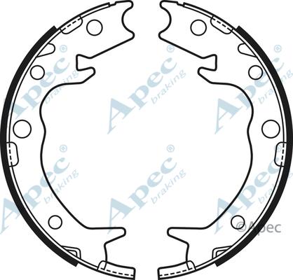 APEC SHU699 - Brake Shoe Set, parking brake car-mod.net