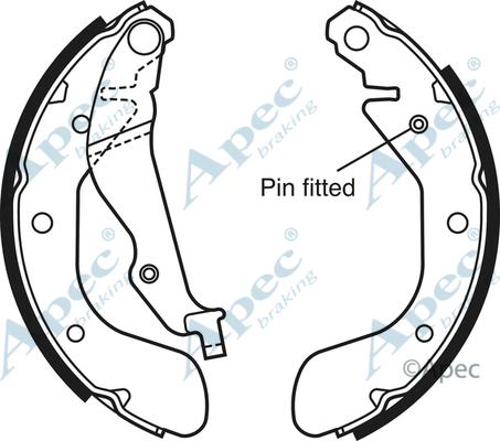 APEC SHU690 - Drum Brake Shoe Set car-mod.net