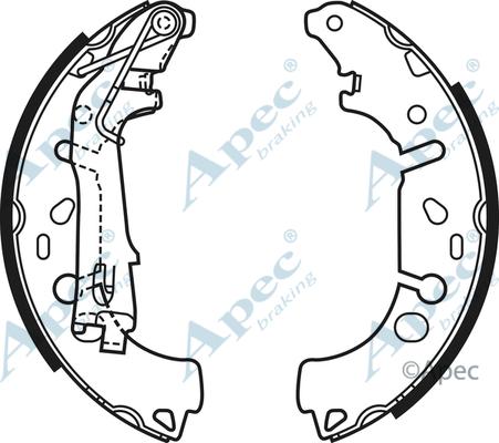 APEC SHU698 - Drum Brake Shoe Set car-mod.net