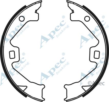 APEC SHU646 - Brake Shoe Set, parking brake car-mod.net