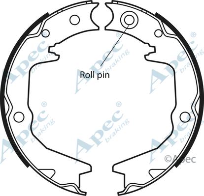 APEC SHU651 - Brake Shoe Set, parking brake car-mod.net