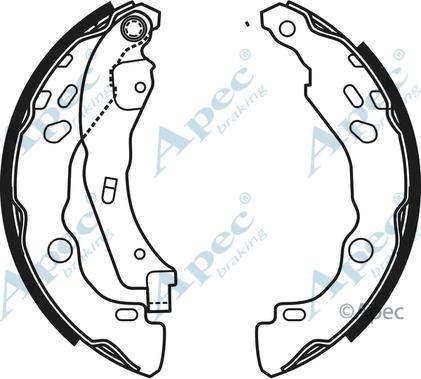 APEC SHU657 - Drum Brake Shoe Set car-mod.net