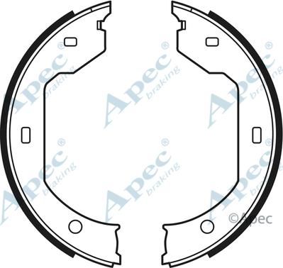 APEC SHU666 - Brake Shoe Set, parking brake car-mod.net
