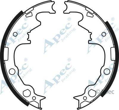 APEC SHU608 - Drum Brake Shoe Set car-mod.net