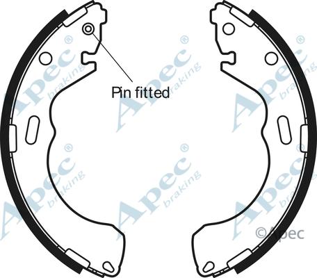 APEC SHU603 - Drum Brake Shoe Set car-mod.net
