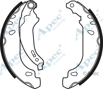 APEC SHU607 - Drum Brake Shoe Set car-mod.net