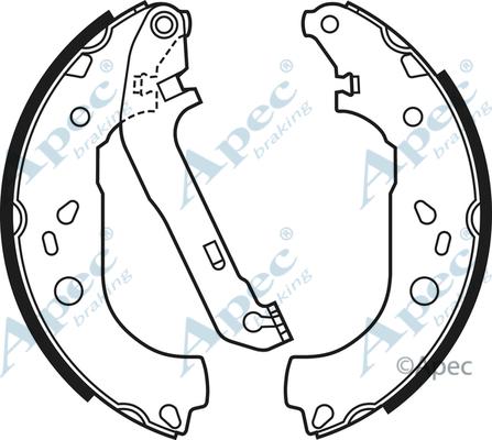 APEC SHU684 - Drum Brake Shoe Set car-mod.net