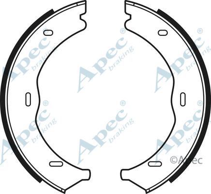 APEC SHU685 - Brake Shoe Set, parking brake car-mod.net