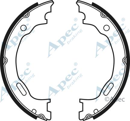 APEC SHU681 - Brake Shoe Set, parking brake car-mod.net