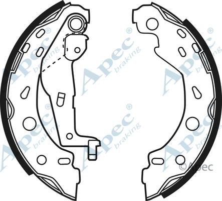 APEC SHU625 - Drum Brake Shoe Set car-mod.net
