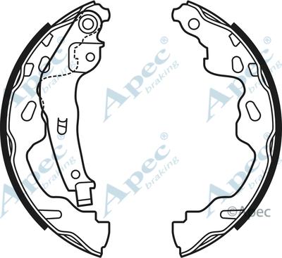 APEC SHU670 - Drum Brake Shoe Set car-mod.net