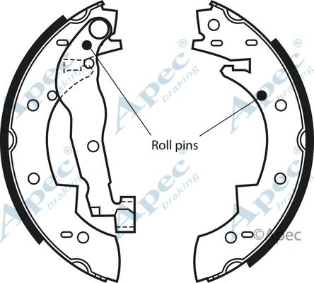 APEC SHU117 - Drum Brake Shoe Set car-mod.net